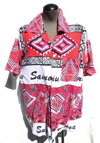 Vintage Not Branded Men’s Retro Hawaiian Tiki Button Up Shirt - X-Large
