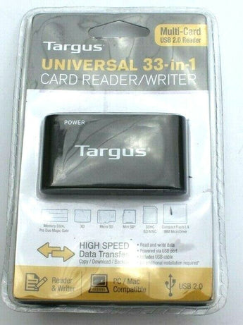 Targus Universal 33 in 1 Card Reader Writer Multi Card USB 2.0 Reader NEW!