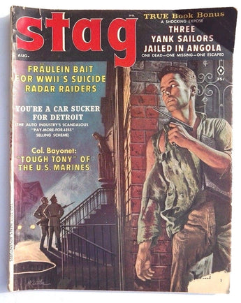 Vintage AUGUST 1961 Stag Magazine THREE YANK SAILORS JAILED IN ANGOLA