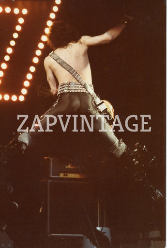 Vtg 1970s KISS Band Member Paul Stanley Playing Guitar At Concert Photo #2160