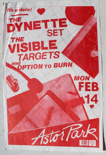 Vtg Orig The Visible Targets Set Band Promo PUNK Rock Concert POSTER Flyer