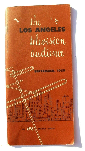 Vtg September 1959 The Los Angeles Television Audience Market Reports T.V Guide