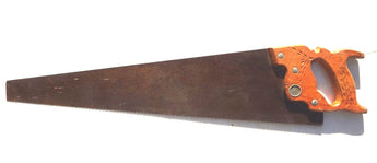 Vintage METAL / WOOD E. C. Atkins & Co. Hand Saw Indianapolis, Indiana 28"