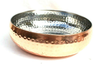 New Copper Oval / Round Salad Rice Serving Dinner Bowl