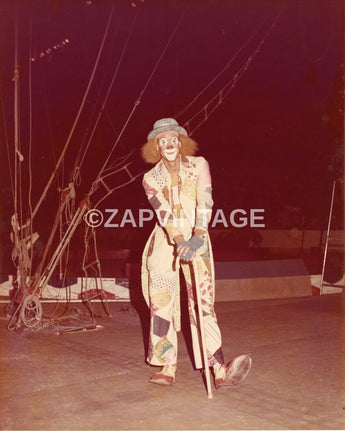 Vtg 1970s DWAYNE CUNNUNHAM Carnival Circus Clown Performer Actor Photo #2688