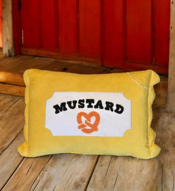 New Yellow Summer Pretzel Mustard Packet Pillow Novelty Throw Pillow Room Decor
