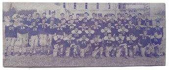 RARE Vtg 1940-1950's BURBANK HIGH SCHOOL (BHS) FOOTBALL TEAM Metal Cut Photo