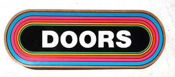 Vtg 1970s 1980s DOORS (Jim Morrison) / Rainbow Bumper Sticker Decal - XLT