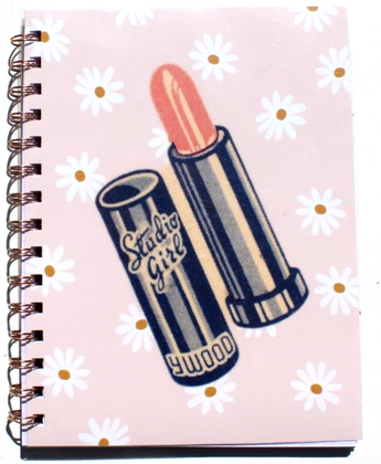 Hollywood Girl Lipstick Makeup Notes Journal College Ruled Spiral Notebook