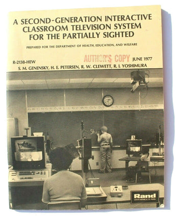Vtg 1977 Rand Publication Classroom Television System Partially Sighted Booklet