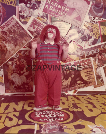 Vtg 1970s George Rollins Carnival Circus Clown Performer Actor Photo #2687