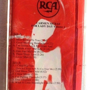 Sealed Carmen Mcrae (For Lady Day) Volume 1 RCA Cassette Promo