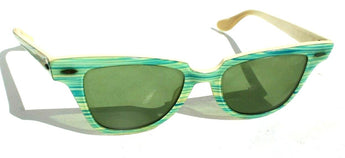 Rare Vintage Ray-Ban Wayfarer Blue & White Stripped Sunglasses