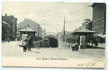 Vtg 1906 East Boston Tunnel Entrance (Massachusetts) Postcard (7 of 1000)