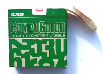 Vtg Tab Compucolor Numeric System Labels Numeric Labels (O) Office Files Sticker