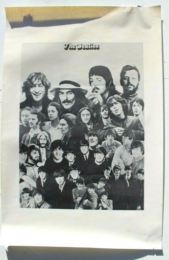 Vtg The Beatles (Paul McCartney, John Lennon) In-Store Advertising Sign Poster