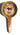 Vintage Metal Life of the Party Clown Tin Noise Maker Paddle