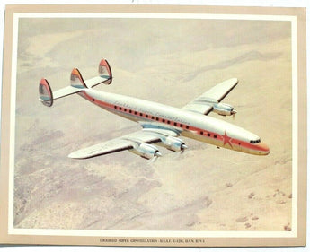 Vtg Lockheed Super Constellation U.S.A.F. C-121C U.S.N. R7V-1 Lithograph Poster
