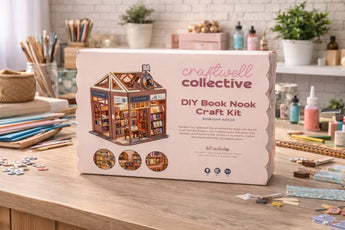 New Craftwell Collective DIY Book Nook Craft Kit Bookstore Miniature House Kit