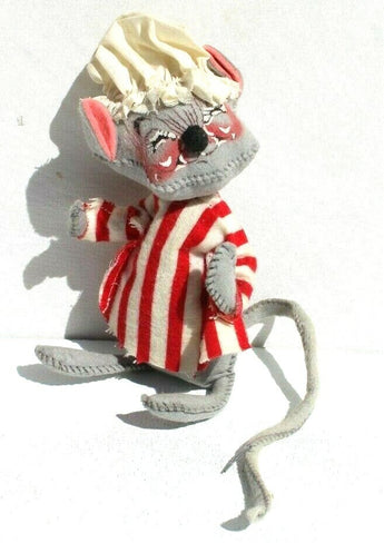 Vtg 1970 Annalee Doll Christmas Grandpa In Pajamas Mouse Character 6" Tall