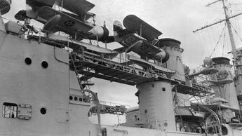 Vtg B&W WWII World War Two Military USS Enterprise Navy Aircraft Boat Photo #801