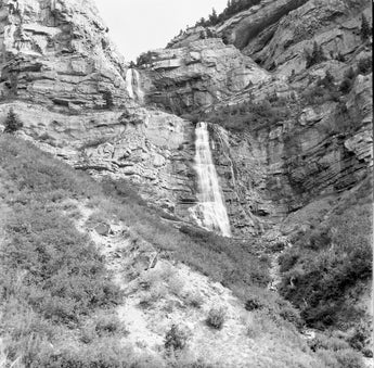 Vtg 1954 Bridal Vail Falls Off US 189 Utah Valley Landscape Photo #1403