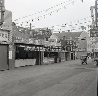 Vtg 1965 The Main Drag Long Beach CA The Pike (Arcade, Shops) Photo #2339