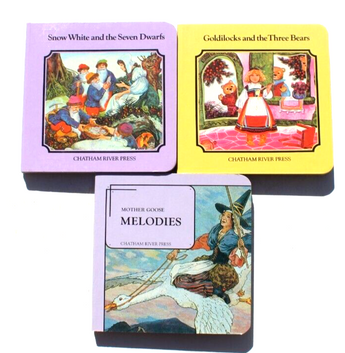 3 Vintage 1984 Chatham River Press Snow White GOLDILOCKS Melodies Mini Books
