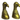 Vintage Bronze Eagle Head Bookends Made in Korea 6.5" Tall