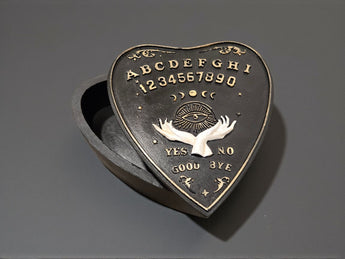 New Halloween Black Ouija Planchette Resin Spirit Storage Jewelry Trinket Box
