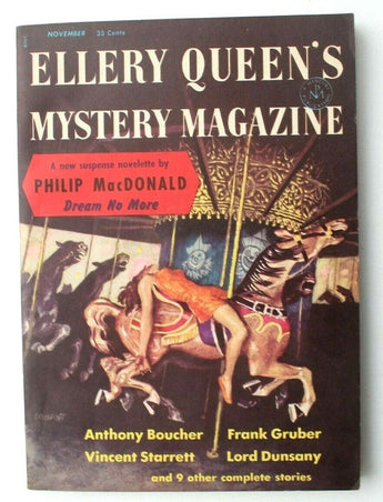 Vintage November 1955 Ellery Queens Mystery Magazine By Philip MacDonald Book