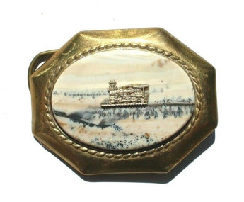 Vtg Western Cowboy Belt Buckle Jewelry (Agate Stone Geode Gemstone Crystal) #102