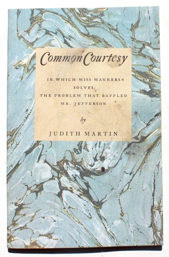 Vintage 1985 Common Courtesy Self Help Paperback Book by Judith Martin