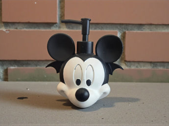 New White & Black Halloween Mickey Mouse Bat Soap Dispenser Decor Bathroom
