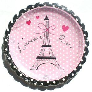 SEALED Meri Meri BONJOUR Paris Party PAPER Plates - 12 Pkg Per Pack