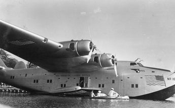 Vtg B&W WWII Military U.S. Pan American Clipper Aircraft Airplanes Photo #750