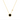 New Woman 18K Gold Plated Stainless Steel Black Cubic Zirconia Chain Necklace