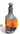 VTG KMD Royal Holland Daalderop Amber Glass Pewter Decanter Bottle w/ Stopper