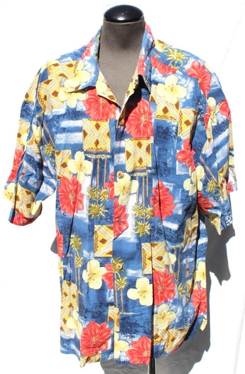 Vtg Quciksilver Brand Men’s Retro Hawaii Hawaiian Beach Button Up Shirt X-Large