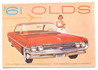 Vintage 1961 Oldsmobile (Skyrocket Engine) Car Advertising Dealer Brochure