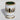 Vintage MCM RETRO Black White & Gold Mini Glass Candle Holder