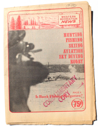 Vintage MARCH 1977 Western Recreation News Newspaper - AVIATION Hunting FISHING