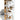 Vintage Porcelain Gold & White Gold China Tall Bamboo Vase / Cocktail Glass