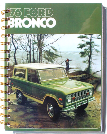 1976 Ford Bronco Car Advertisement Notes Journal College Ruled Spiral Notebook