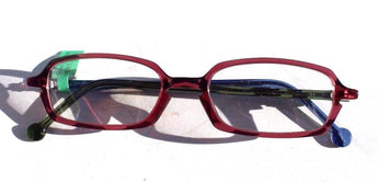 New Vtg 2001 L.A. Eyeworks Retro Eyeglasses - PINK BLUE GREEN Slide 188 Glasses