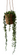 New BOHO Wicker Vase W/ Rocks Fake Hanging Plant Artificial Beaded Succulent