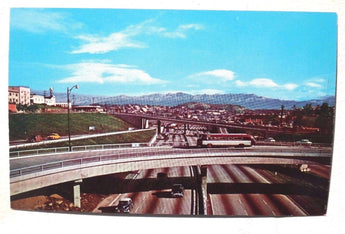 Vintage 1960's SIERRA MADRE MOUNTAINS IN LOS ANGELES Photo Postcard