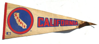 Vtg Los Angeles California Angels Felt Flag Banner Souvenir Pennant Flag