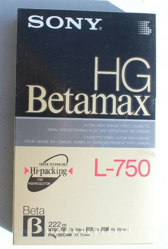 SEALED Sony HG Betamax L-750 CASSETTE Made in Japan