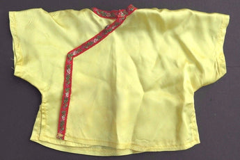 Vtg 1970's Yellow (Japanese) Traditional Shirt Doll Play Clothes / Clothing